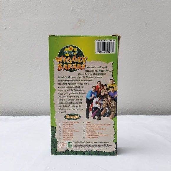 The Wiggles Wiggly Safari VHS 2006 Vintage Kid Show Steve Irwin Crocodile Hunter - Picture 3 of 6